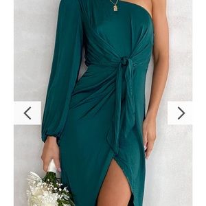 BILLY J EMERALD TUULA MIDI DRESS SIZE 8 NIB